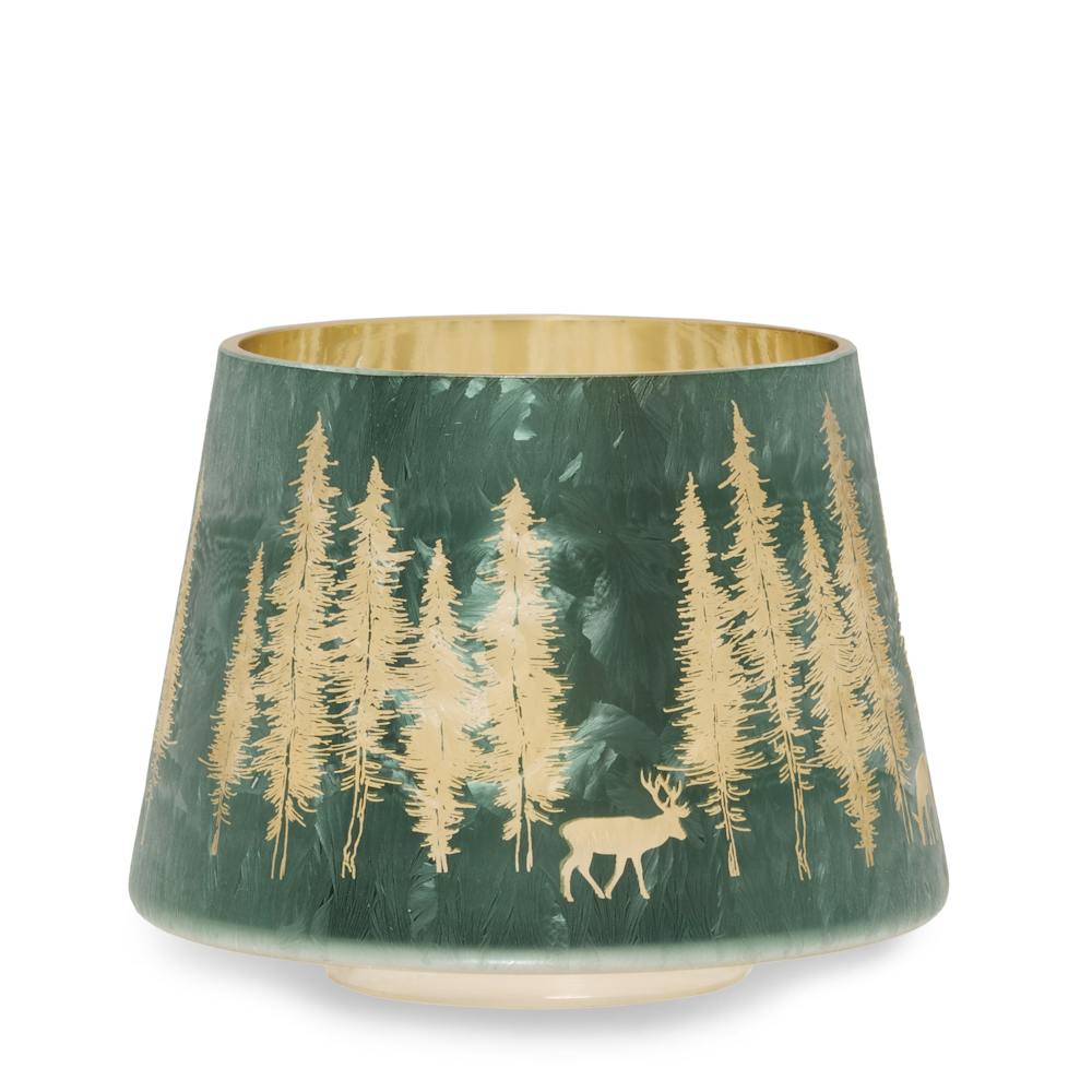 Flicker Woodland Green Jar Shade