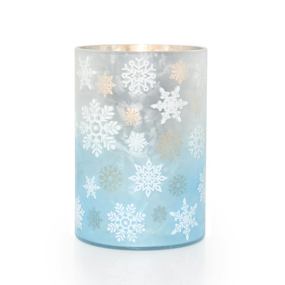 Flicker Snowflakes  Jar Candle Holder